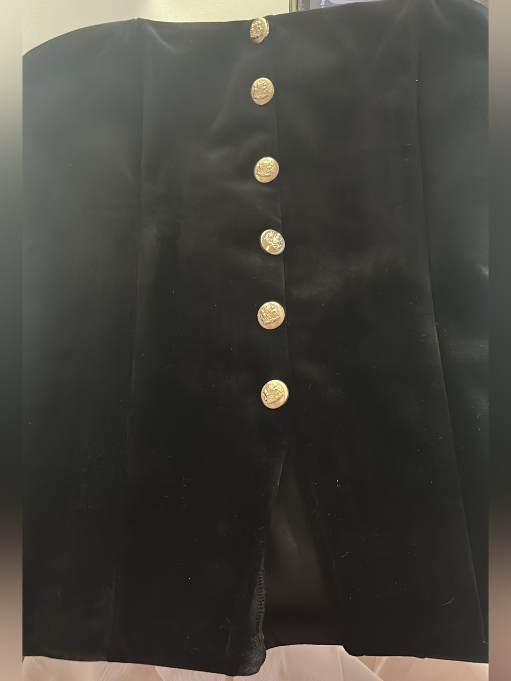 ZARA VELVET STRAPLESS TOP - Picture 4 of 6